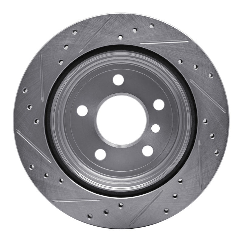 DFC 06-20 BMW X1 (Mexico) Rear Right Drilled & Slotted Silver Brake Rotor