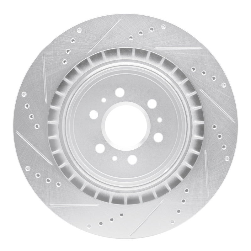 DFC 04-11 Cadillac STS Rear Right Drilled & Slotted Silver Brake Rotor
