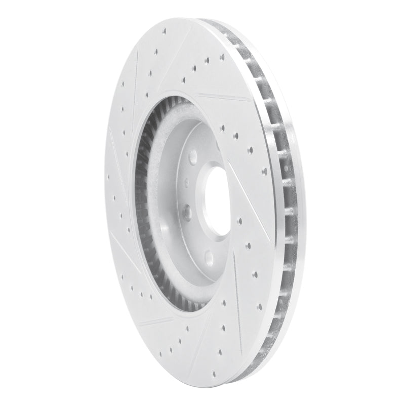 DFC 10-16 Cadillac SRX Front Right Drilled & Slotted Silver Brake Rotor