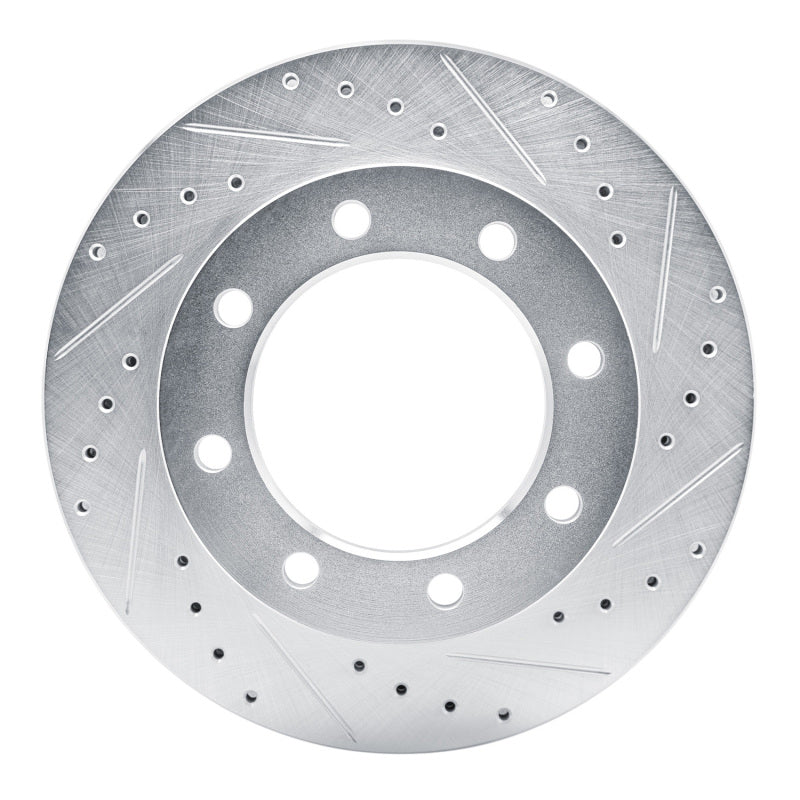 R1 77-00 Chevrolet V30 & V3500 Pickup Front Right Drilled & Slotted Silver Brake Rotor
