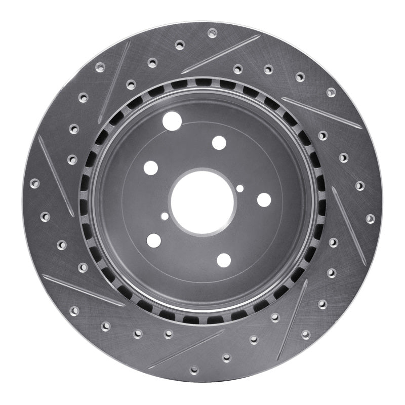 DFC 08-20 Subaru Impreza Rear Right Drilled & Slotted Silver Brake Rotor