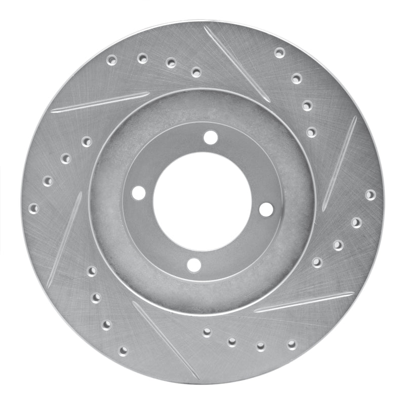 DFC 85-88 Toyota Cressida Front Left Drilled & Slotted Silver Brake Rotor