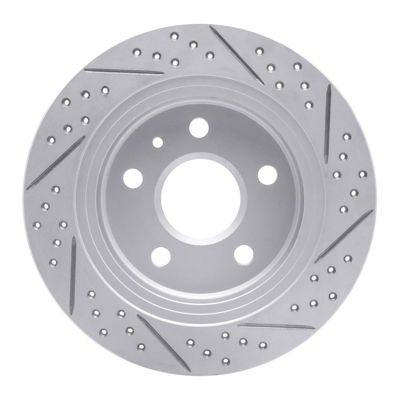 R1 11-16 Buick Lacrosse Rear Left Drilled & Slotted Geo-Carbon Rotor