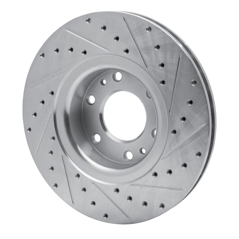 DFC 02-09 Buick Rainier Front Left Drilled & Slotted Silver Brake Rotor