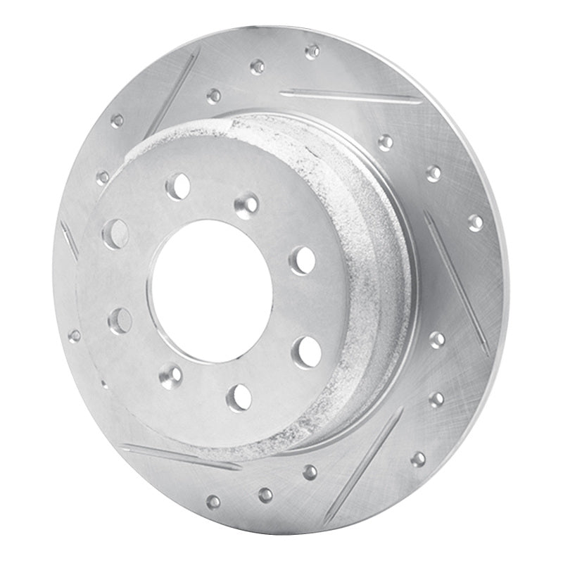 R1 64-94 Alfa Romeo Giulia Sprint Rear Left Drilled & Slotted Silver Brake Rotor