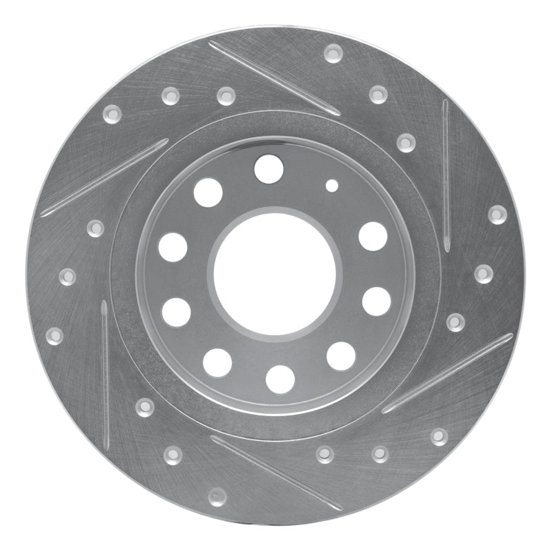 DFC 10-19 Audi A3 Rear Left Drilled & Slotted Silver Brake Rotor