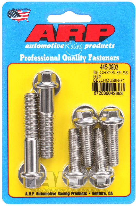 ARP BB Chrysler SS hex bellhousing bolt kit