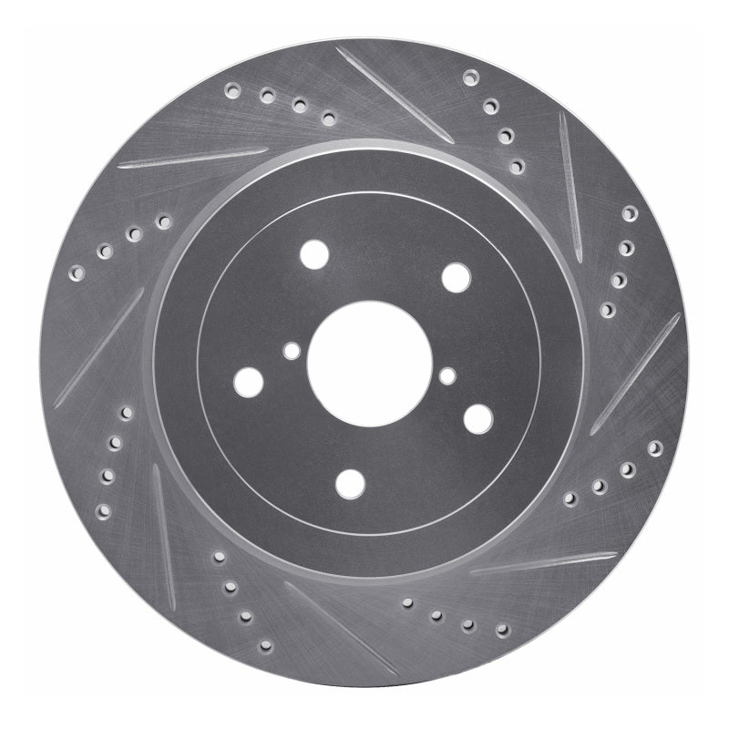DFC 05-07 Subaru Impreza Rear Right Drilled & Slotted Silver Brake Rotor