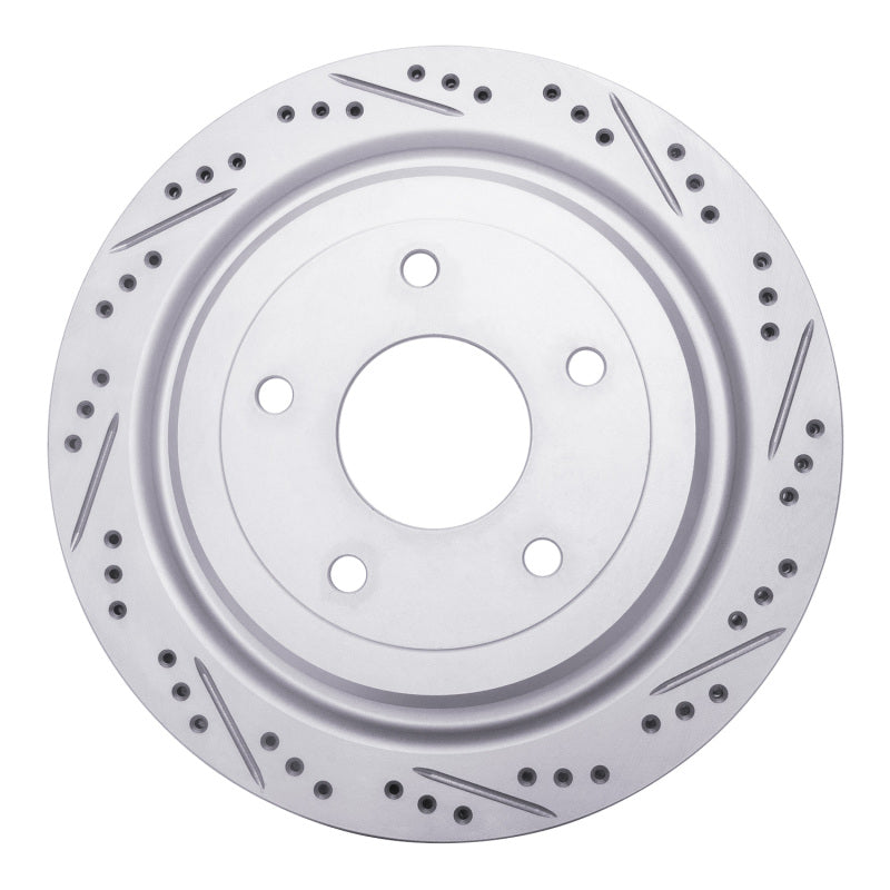 R1 97-13 Cadillac Xlr Rear Right Drilled & Slotted Geo-Carbon Rotor
