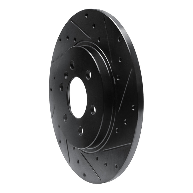 R1 06-06 Buick TERRAZA Rear Right Drilled & Slotted Black Brake Rotor