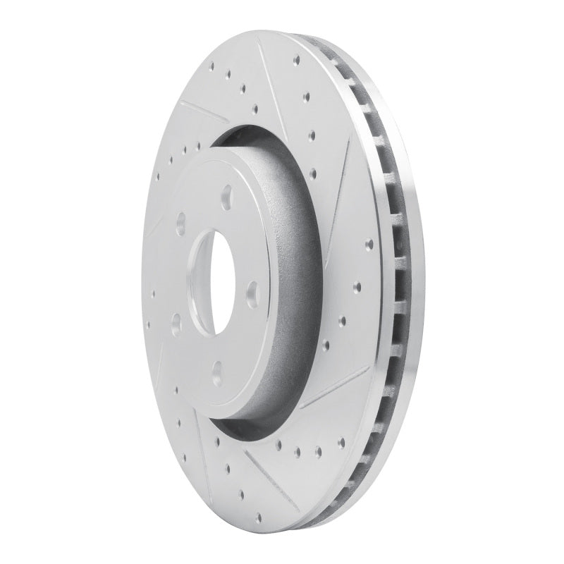 R1 11-25 Dodge Durango Front Right Drilled & Slotted Silver Brake Rotor