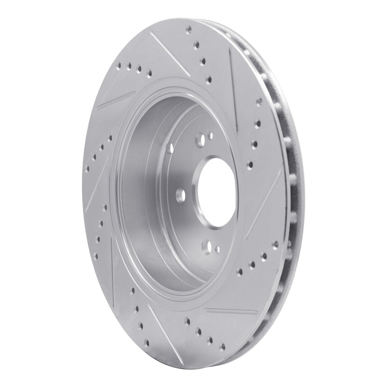 DFC 18-25 Genesis G70 Rear Left Drilled & Slotted Silver Brake Rotor