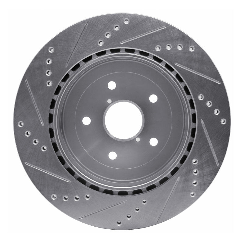 DFC 05-07 Subaru Impreza Rear Right Drilled & Slotted Silver Brake Rotor