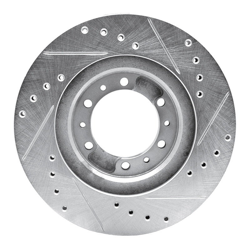 DFC 90-04 Mitsubishi Montero Front Left Drilled & Slotted Silver Brake Rotor