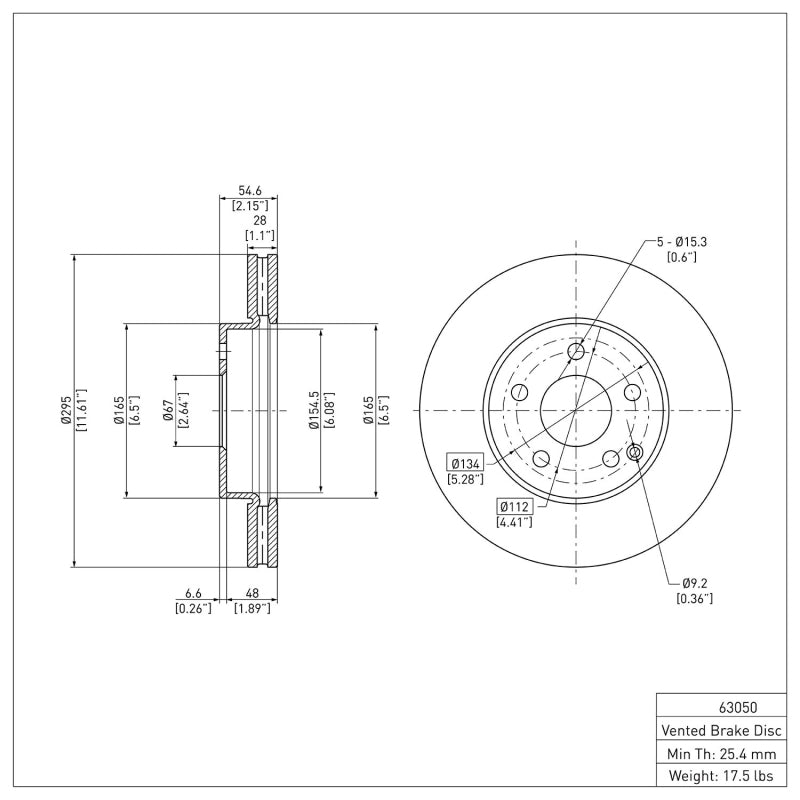 R1 03-09 Mercedes-Benz E350 Front Brake Rotor
