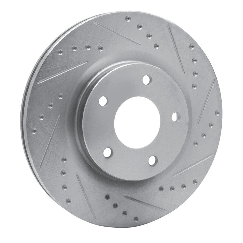 R1 07-25 Chrysler SEBRING Front Right Drilled & Slotted Silver Brake Rotor
