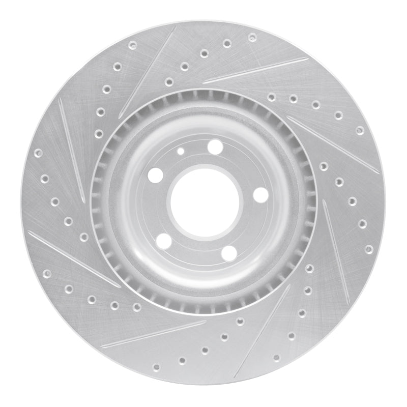 DFC 04-09 Audi S4 Front Right Drilled & Slotted Silver Brake Rotor