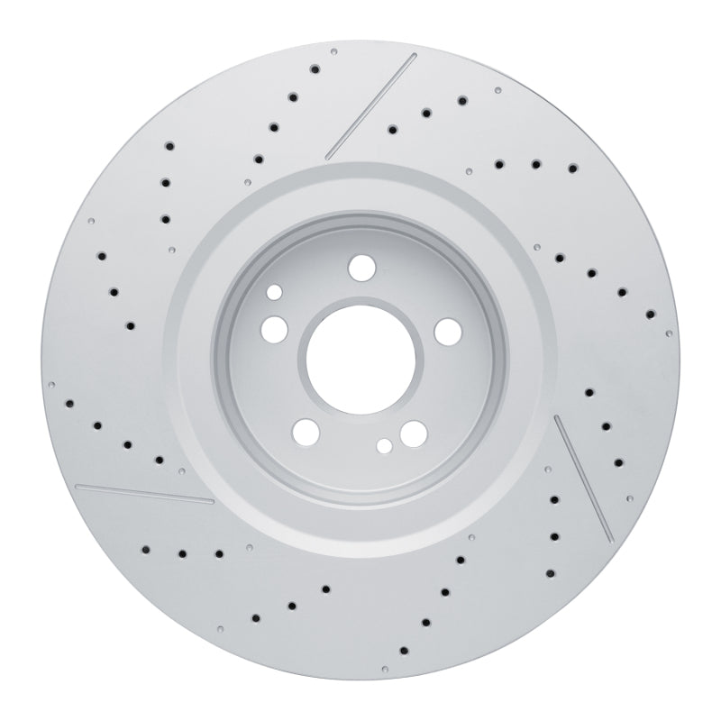 R1 21-25 Mercedes-Benz GLE53 AMG Rear Drilled & Slotted GeoSPEC Coated Rotor