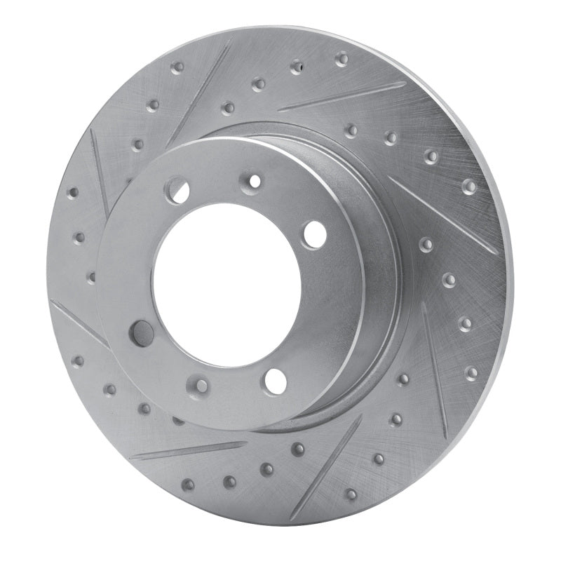 DFC 81-87 Saab 900 Front Left Drilled & Slotted Silver Brake Rotor