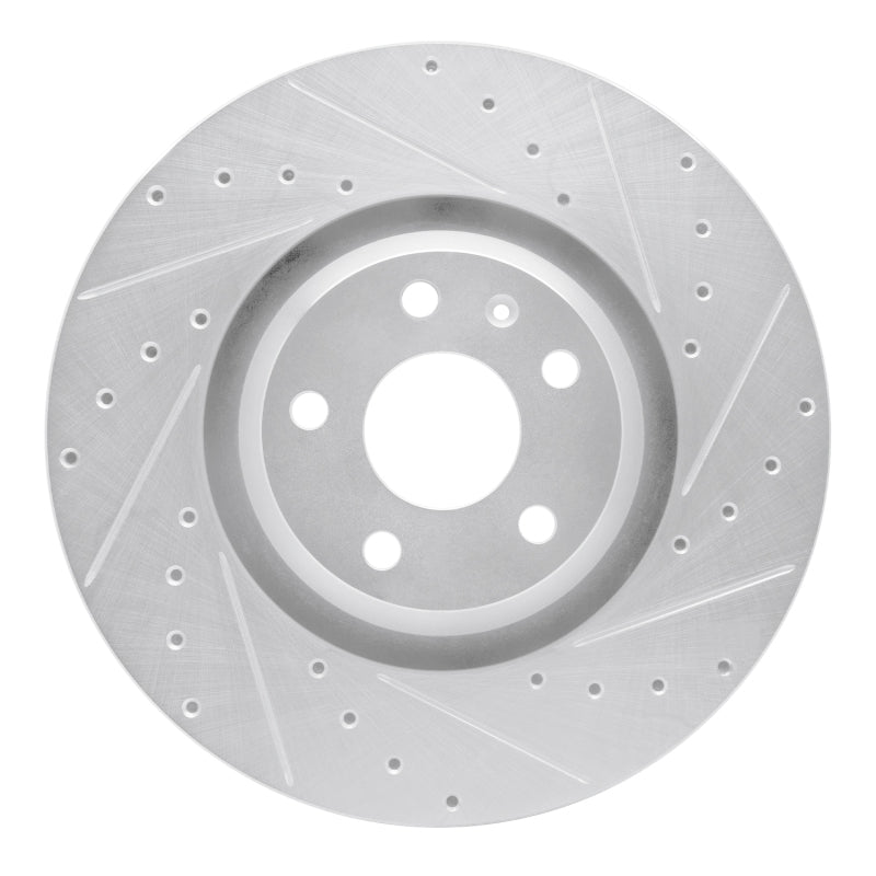 DFC 08-11 Audi TTS Quattro Front Right Drilled & Slotted Silver Brake Rotor