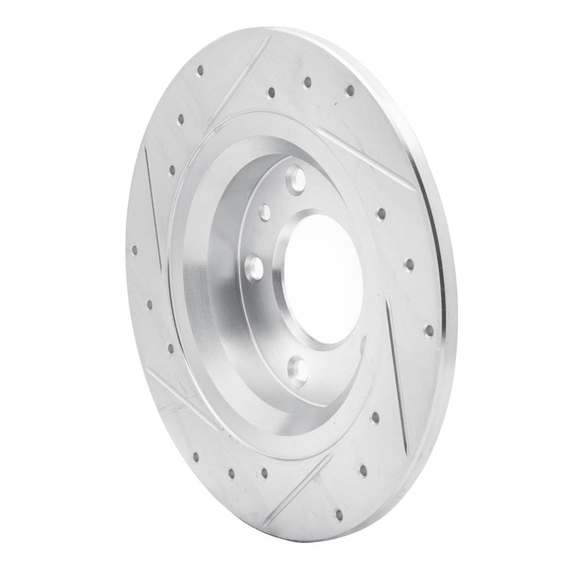 R1 98-15 Ford Fusion Rear Right Drilled & Slotted Silver Brake Rotor