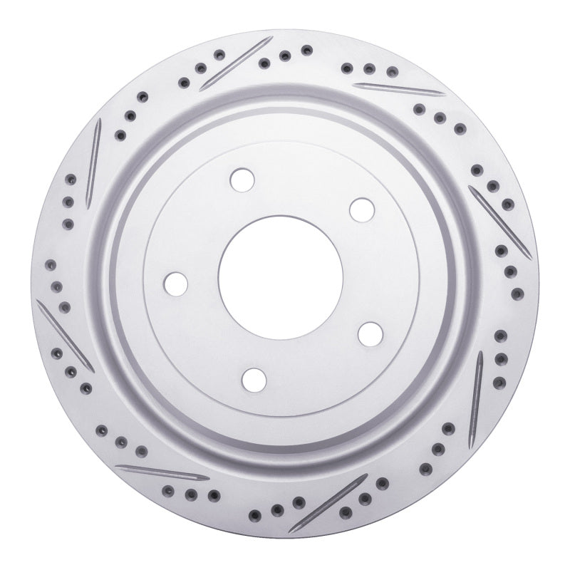 R1 97-13 Cadillac Xlr Rear Left Drilled & Slotted Geo-Carbon Rotor