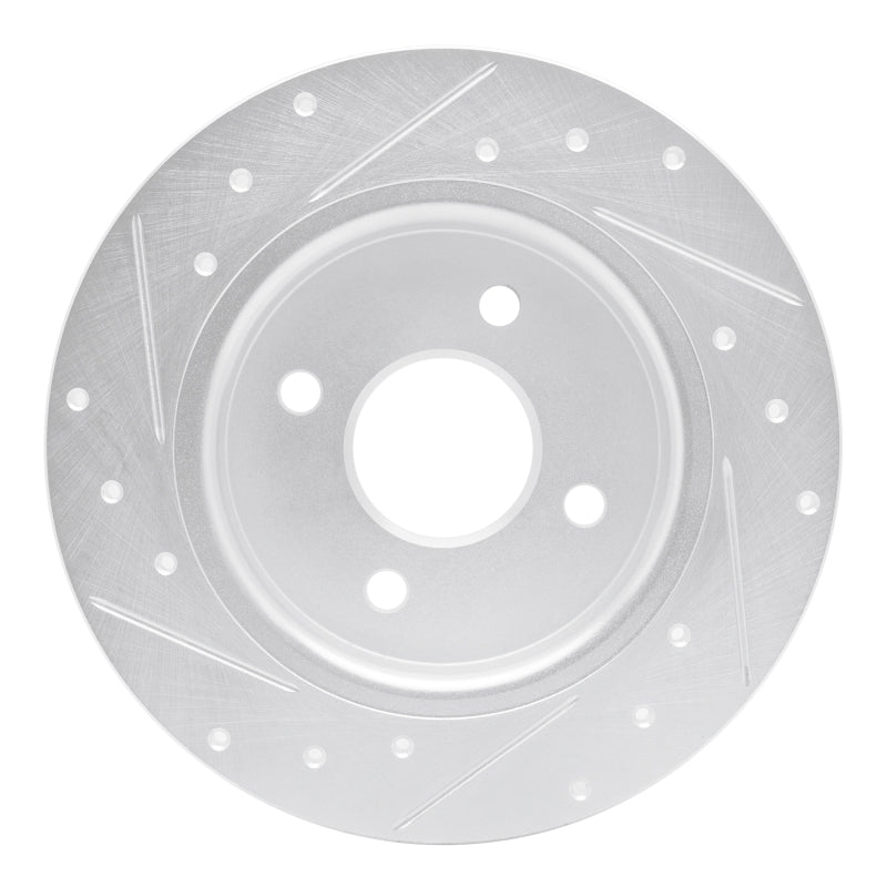 DFC 18-22 Ford EcoSport Rear Right Drilled & Slotted Silver Brake Rotor