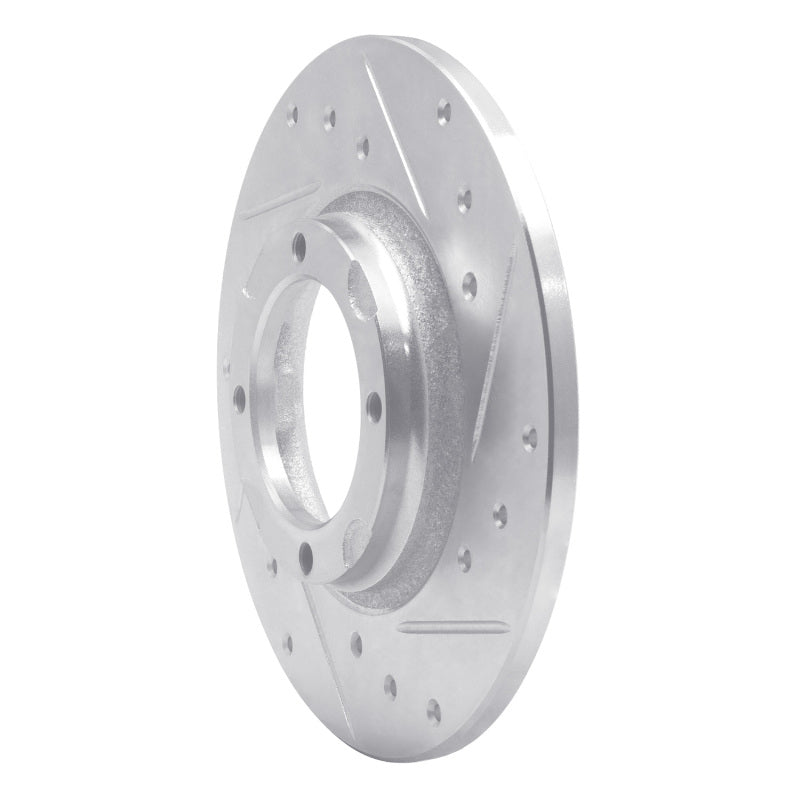 R1 80-82 Toyota Tercel Front Right Drilled & Slotted Silver Brake Rotor