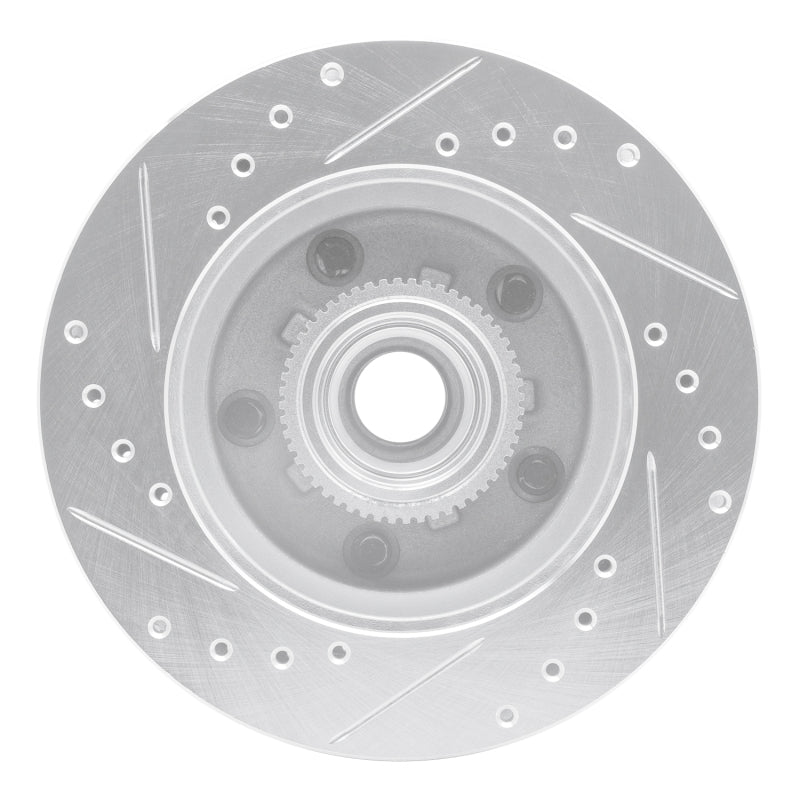 DFC 91-03 Chevrolet S10 Front Right Drilled & Slotted Silver Brake Rotor