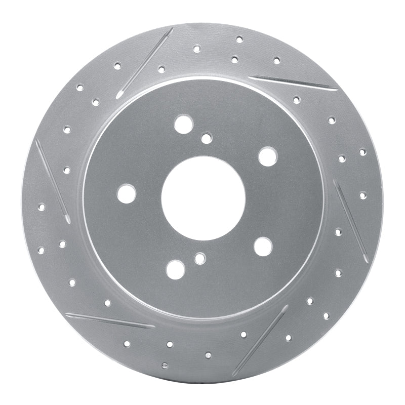 R1 07-14 Suzuki Sx4 Crossover Rear Left Drilled & Slotted Geo-Carbon Rotor