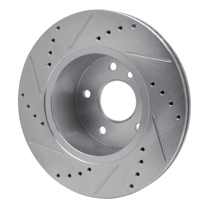 DFC 99-04 Land Rover Discovery Front Right Drilled & Slotted Silver Brake Rotor
