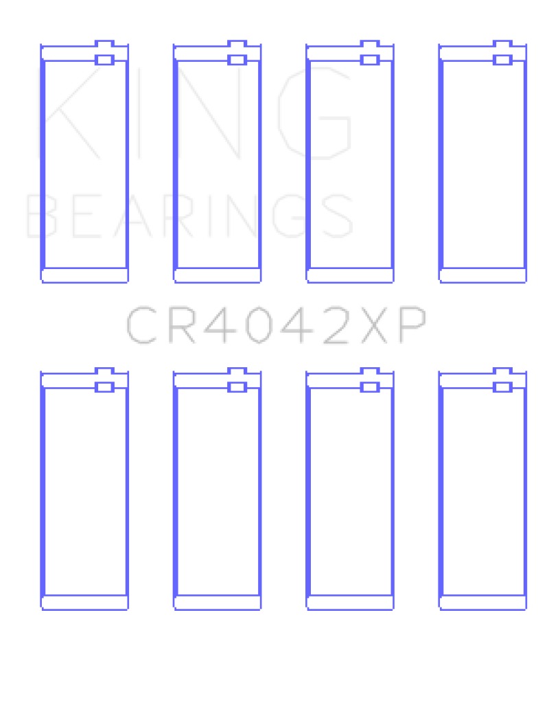 King BMW M40/M42/M43/M44 1.6L/1.8L/1.9L Connecting Rod Bearings (Set of 4) - Size +.026mm