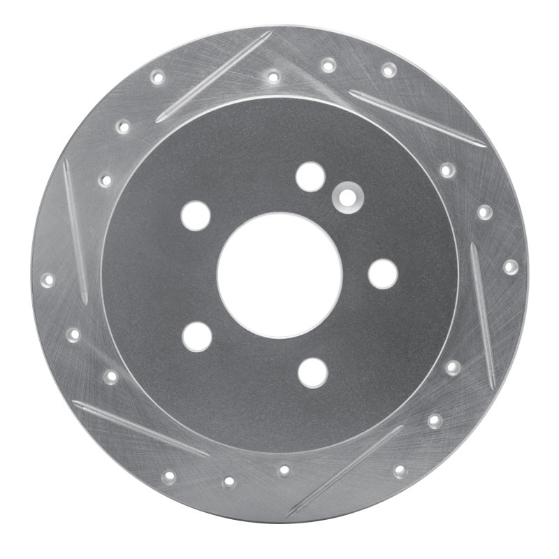 R1 98-05 Mercedes-Benz ML350 Rear Left Drilled & Slotted Silver Brake Rotor