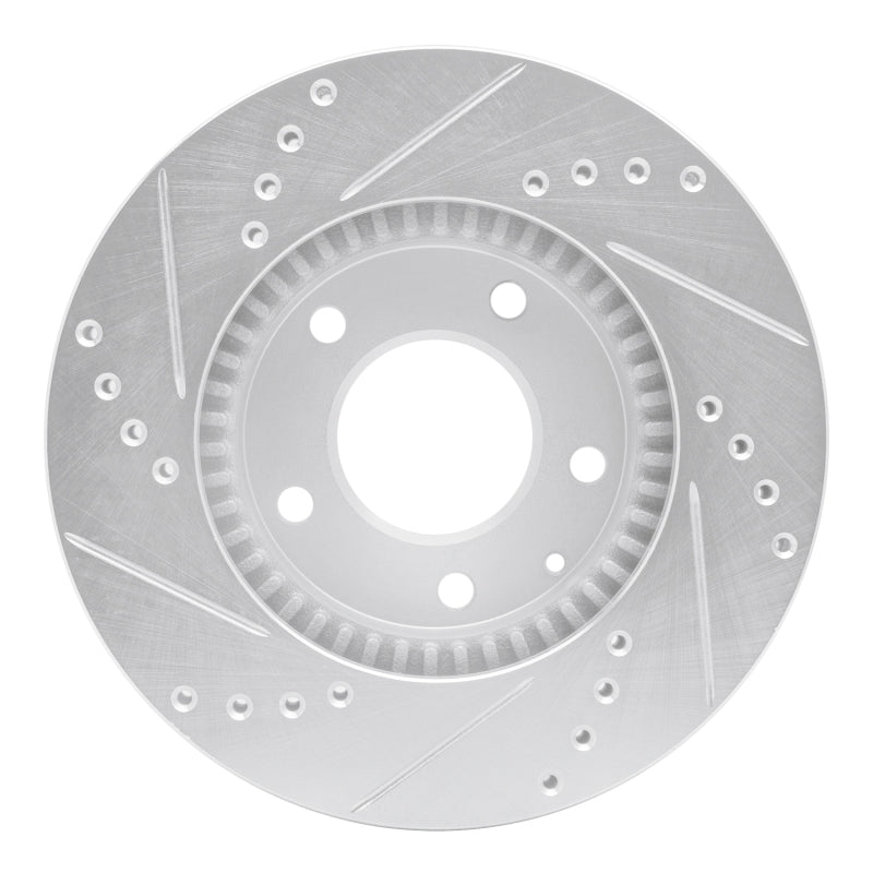 DFC 95-06 Mazda Millenia Front Right Drilled & Slotted Silver Brake Rotor