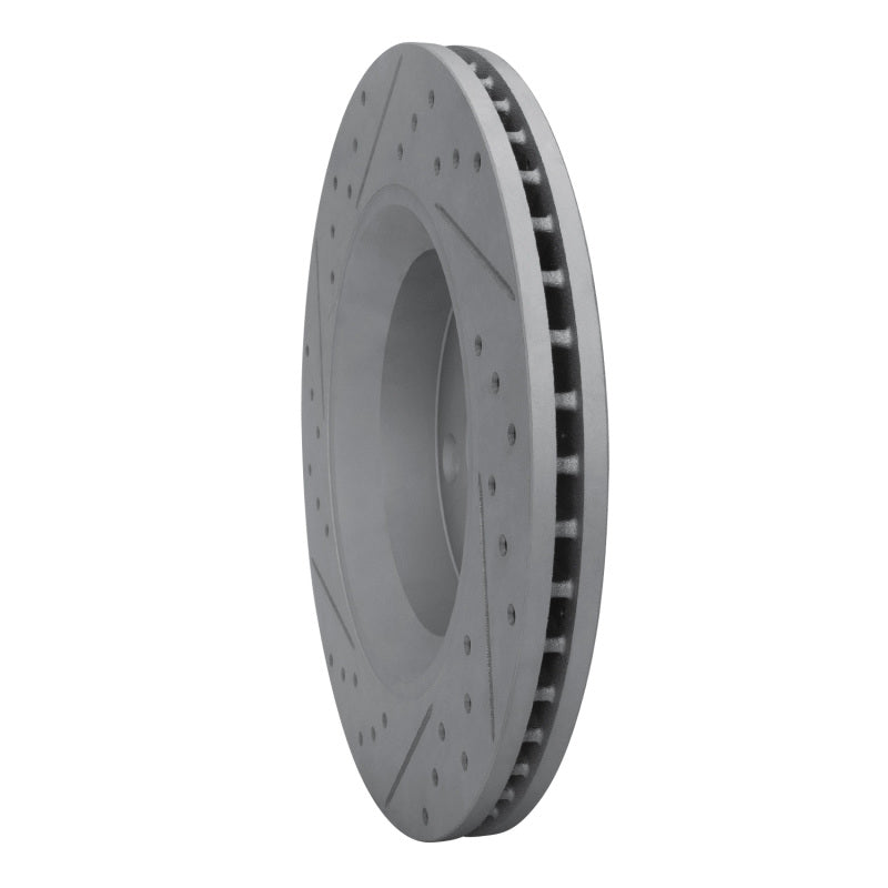 R1 12-18 Jeep Wrangler Front Right Drilled & Slotted Geo-Carbon Rotor
