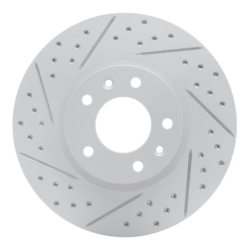 R1 06-13 Ford Fusion Front Left Drilled & Slotted Geo-Carbon Rotor