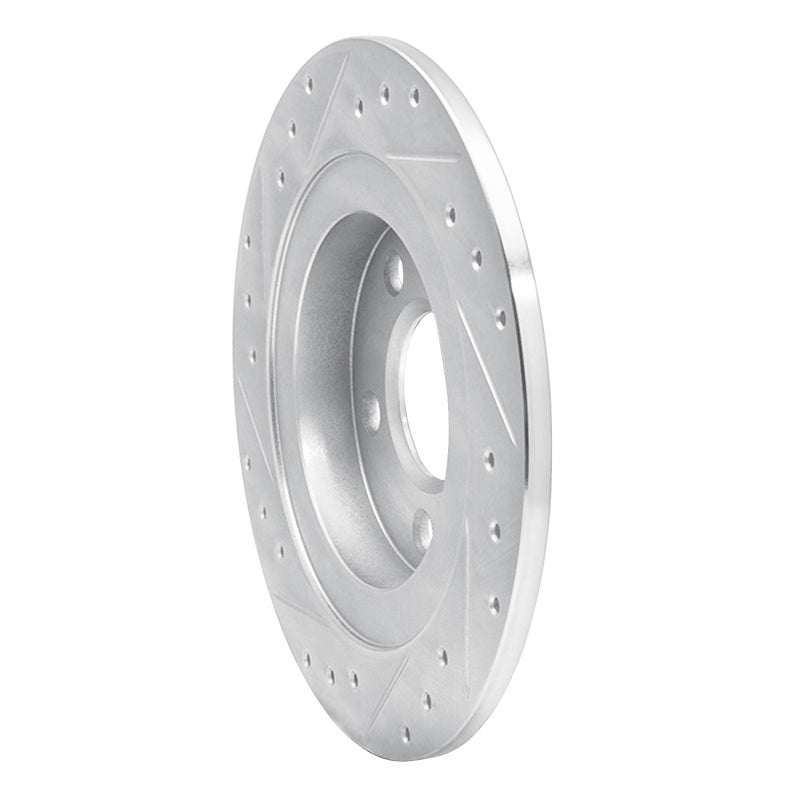 DFC 98-05 Buick Park Avenue Rear Right Drilled & Slotted Silver Brake Rotor