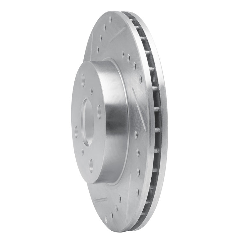 R1 93-02 Chevrolet Prizm Front Left Drilled & Slotted Silver Brake Rotor