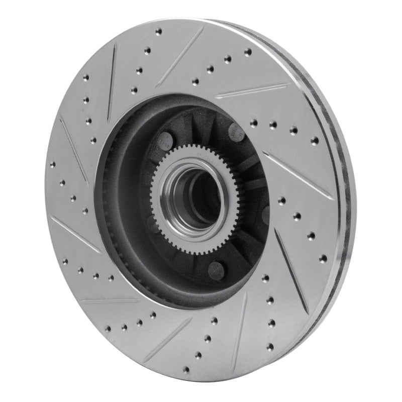 R1 04-06 Ford E-150 Club Wagon Front Right Drilled & Slotted Silver Brake Rotor