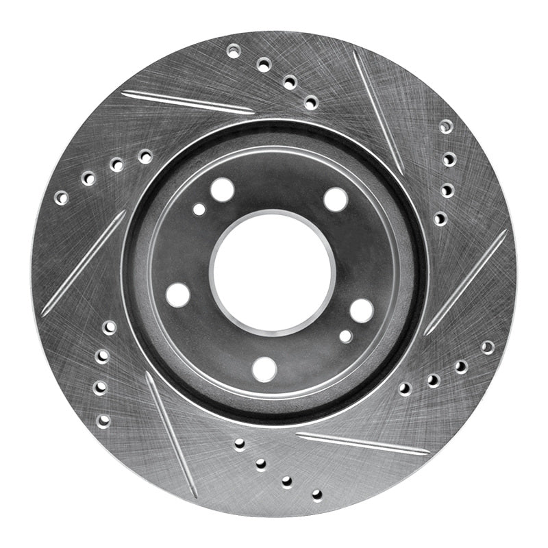 DFC 00-24 Chrysler Sebring Front Left Drilled & Slotted Silver Brake Rotor