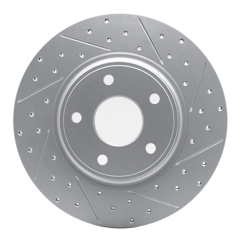 R1 12-20 Chrysler Town & Country Rear Right Drilled & Slotted Geo-Carbon Rotor