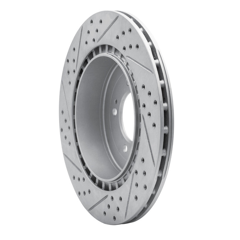 R1 08-15 Mitsubishi Lancer Rear Right Drilled & Slotted Geo-Carbon Rotor