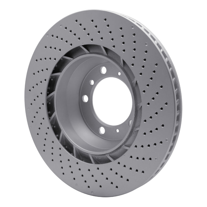 R1 07-13 Porsche 911 Left Rear Drilled GeoSPEC Coated Rotor
