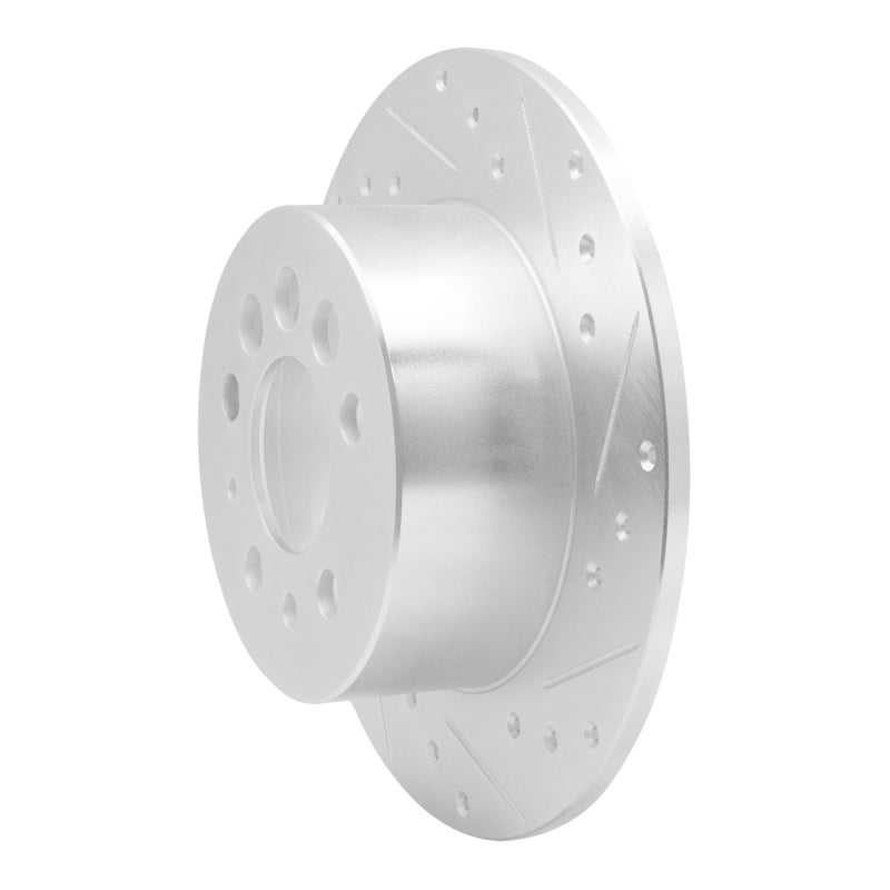 R1 1974-1995 Volvo 245 Rear Right Drilled & Slotted Silver Brake Rotor