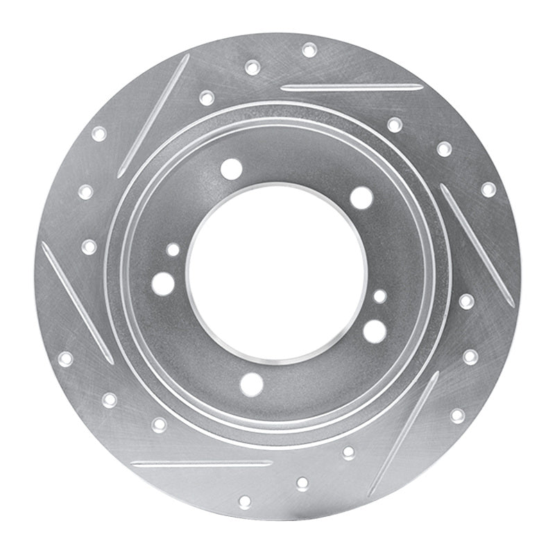 R1 83-98 Chevrolet Tracker Front Left Drilled & Slotted Silver Brake Rotor