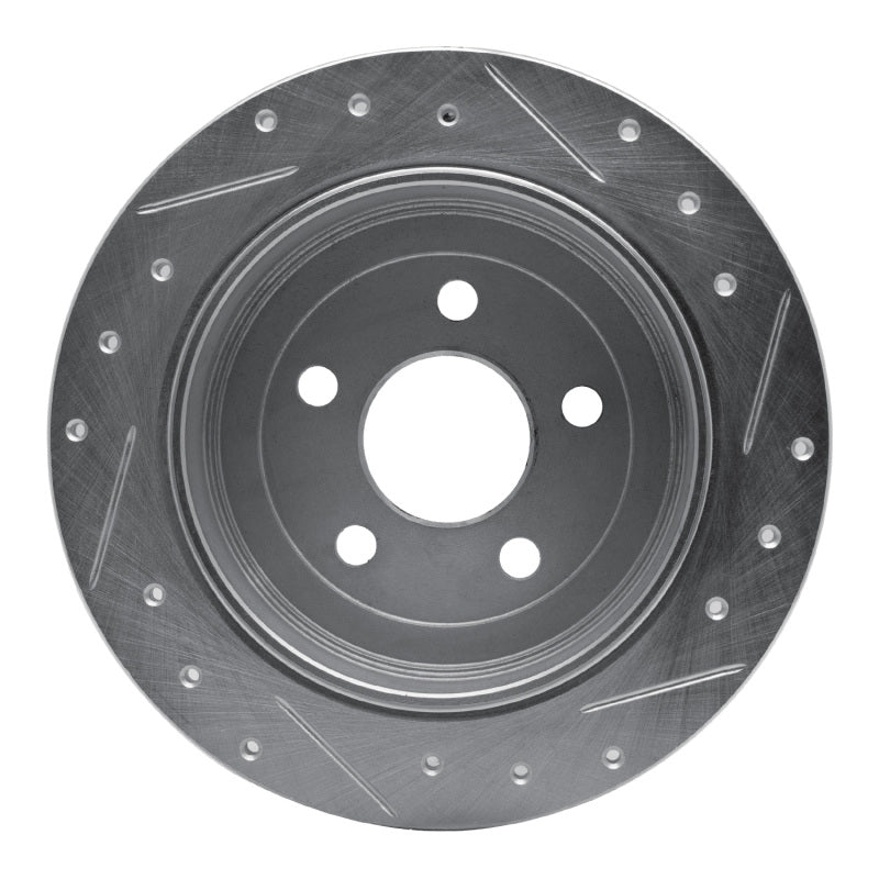 R1 95-03 Ford Windstar Rear Left Drilled & Slotted Silver Brake Rotor