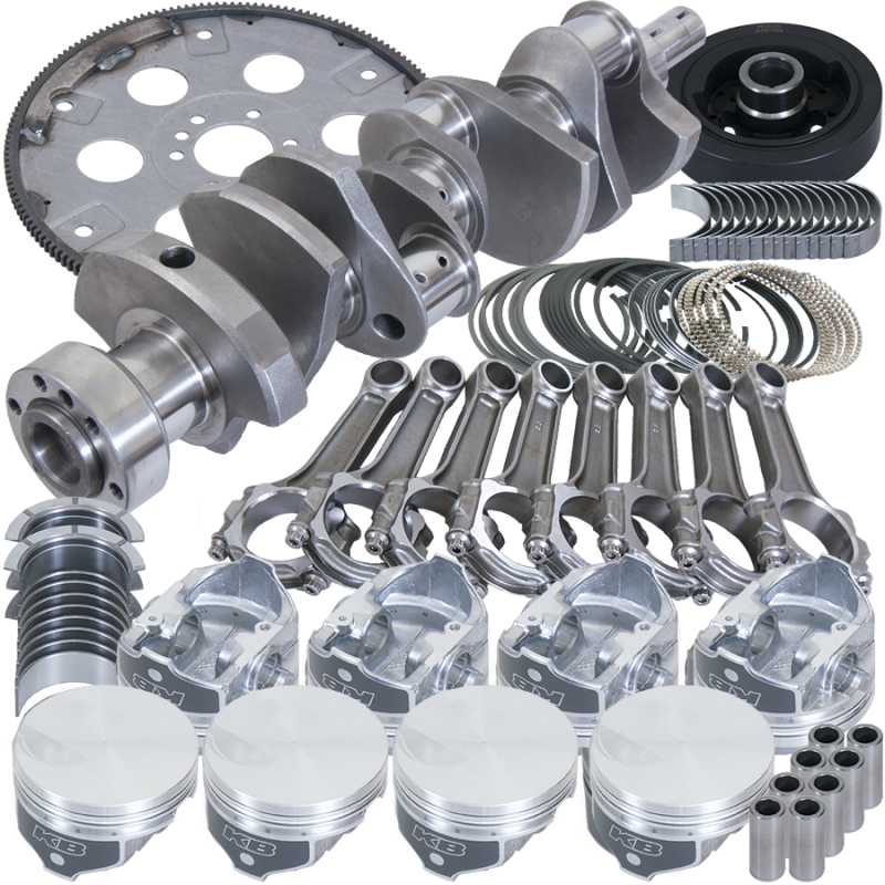 Eagle Chevy 454 1Pc 4.250in Crank 6.385in I-Beam Rod -3cc Flat Top 4.250in Pistons Balanced Assembly