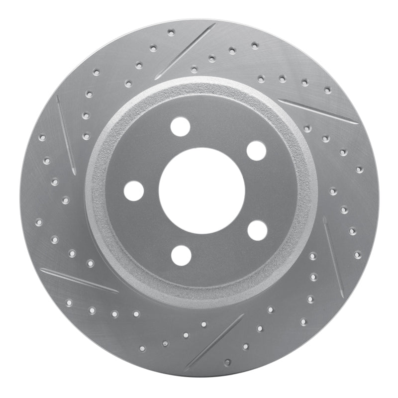 R1 16-18 Buick Envision Rear Left Drilled & Slotted Geo-Carbon Rotor