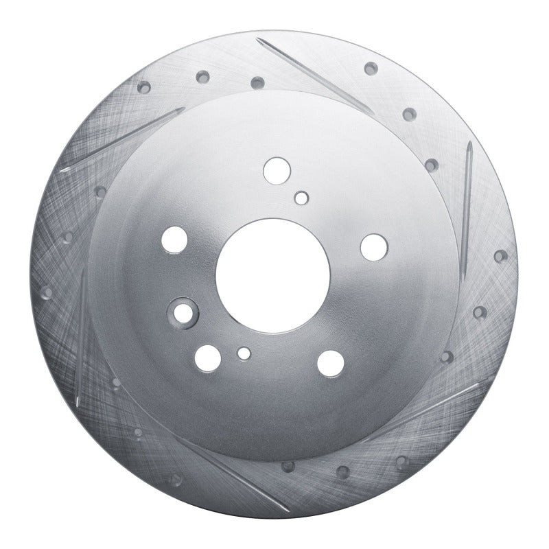 DFC 09-15 Toyota Venza Rear Right Drilled & Slotted Silver Brake Rotor
