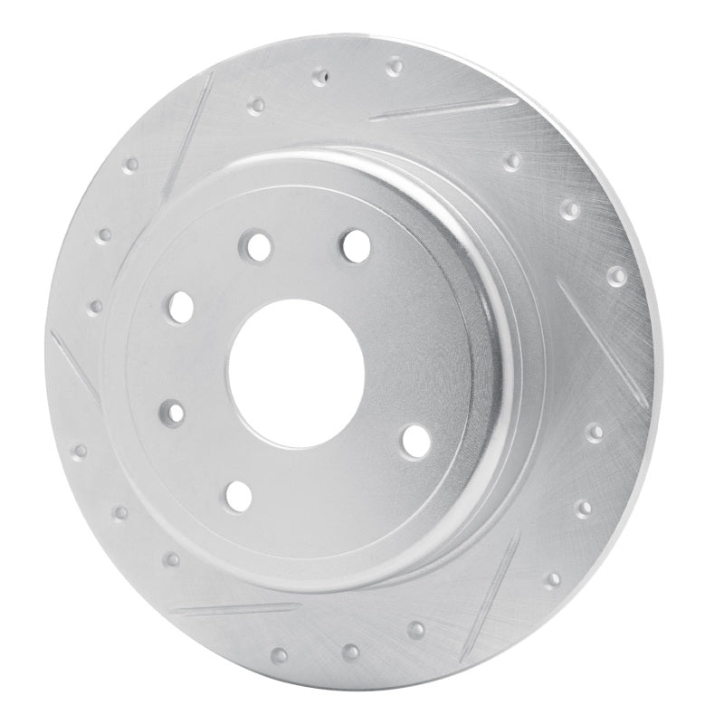DFC 04-10 Chevrolet Epica (USA/Canada) Rear Left Drilled & Slotted Silver Brake Rotor